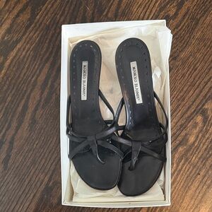 Manolo Blahnik Elegant Black Sandals